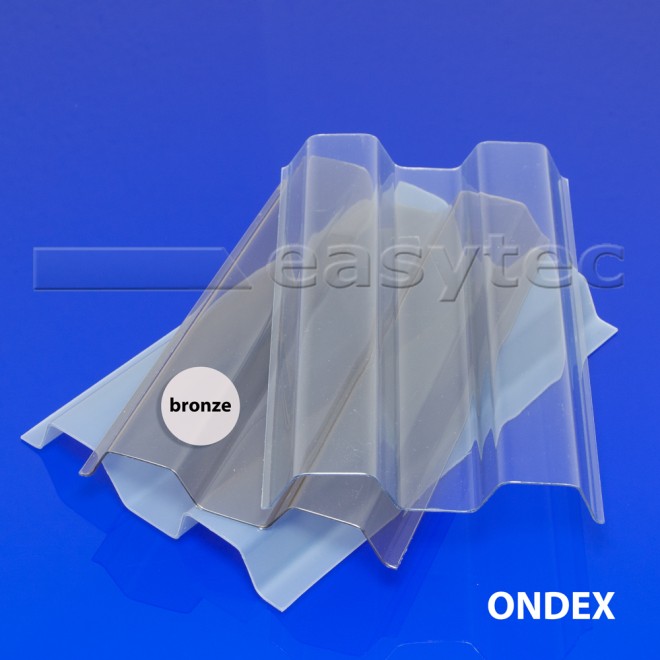 PVC ONDEX Lichtplatte Profil 70/18 - bronze