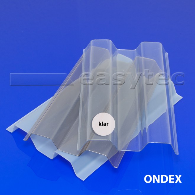 PVC ONDEX Lichtplatte Profil 70/18 - glashell