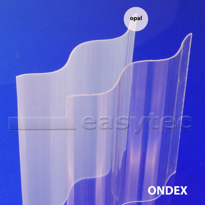 PVC ONDEX Lichtplatte Profil Welle 76/18 - opal