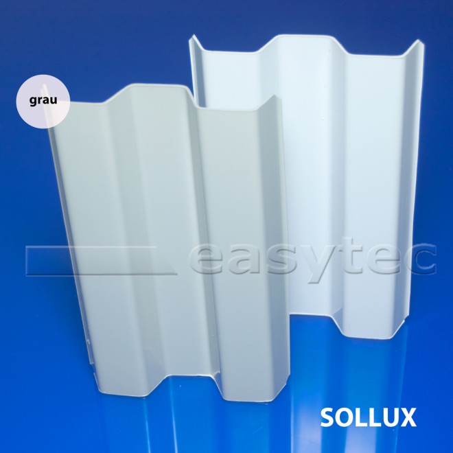 PVC SOLLUX Lichtplatte Profil 70/18 - grau