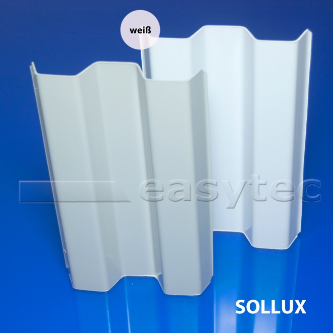 PVC SOLLUX Lichtplatte Profil 70/18 - weiß