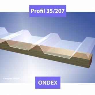 PVC ONDEX Lichtplatte Profil 35/207 - glashell