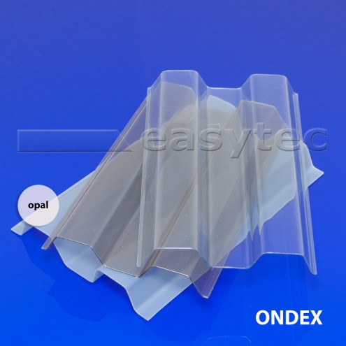 PVC ONDEX Lichtplatte Profil 70/18 - opal