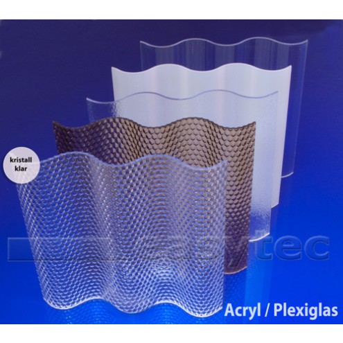 Acryl Lichtplatten 18/76 mit Wabenstruktur kristallklar