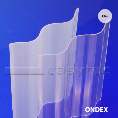 PVC ONDEX Lichtplatte Profil Welle 76/18 - glashell