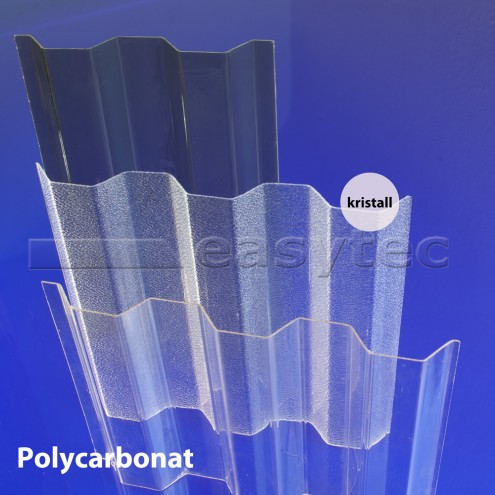PC Lichtplatte Profil 76/18 - kristall